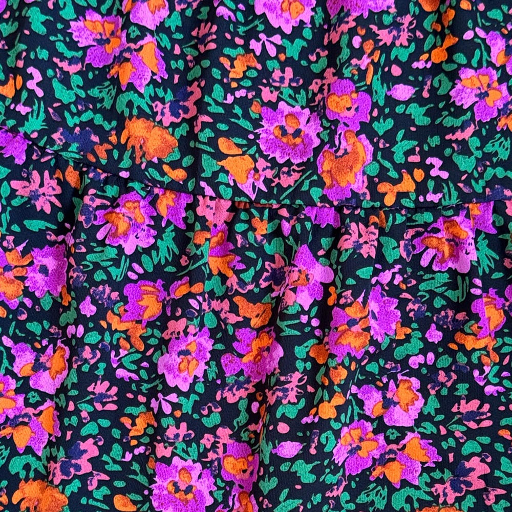 Make My Day Black Ditsy Floral L/S Babydoll Dress - Picture 12 of 16